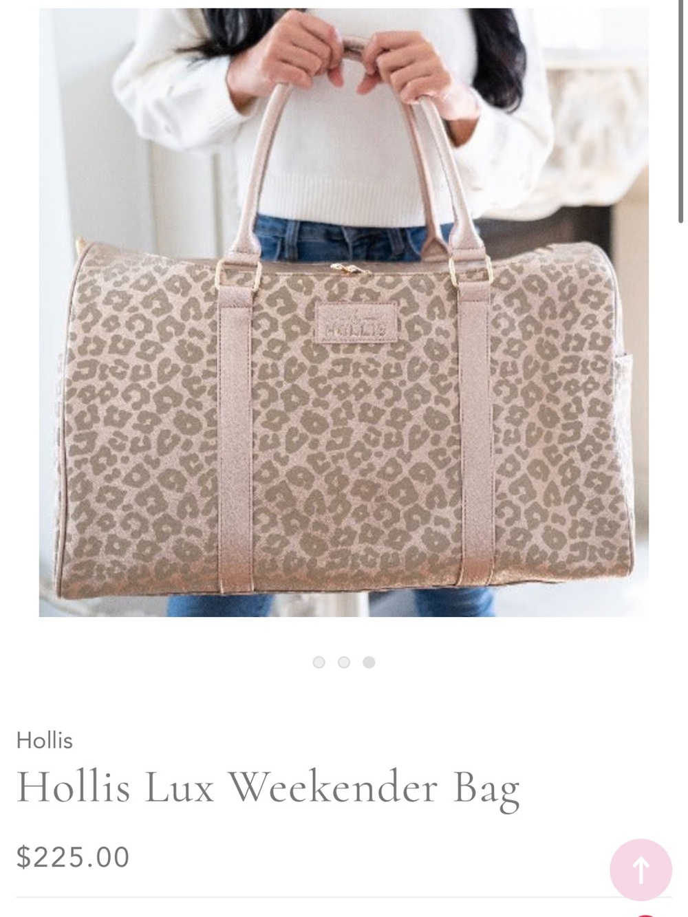 Hollis Luxe Weekender Bag - Leopard Print Beige
